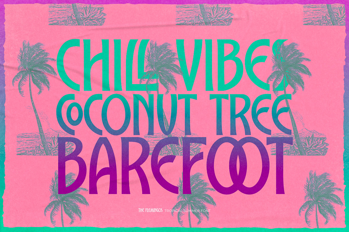 The Flemingos - Tropical Summer Font, a Sans Serif Font by ikiiko (Photo 3 of 7)
