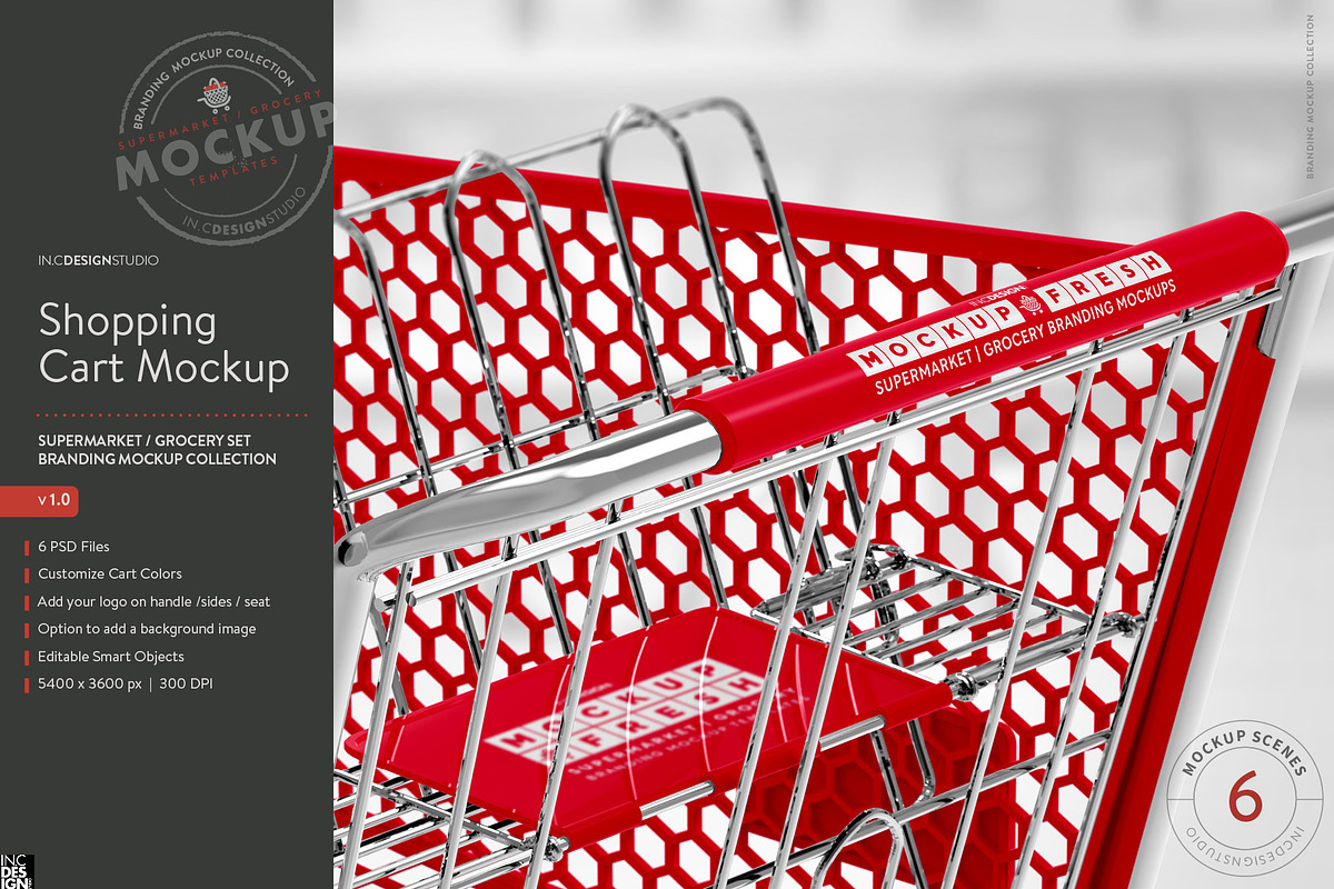 Shopping Cart Branding Mockup, a Product Mockup by INCDesign (Photo 1 of 14)