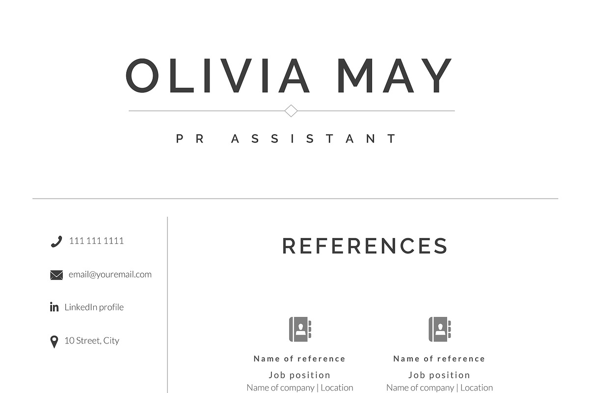 Resume Template / CV, a Resume Template by TheResumeCoach (Photo 6 of 6)