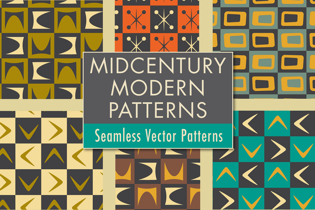 Midcentury Modern Retro Design Kit, a Pattern Graphic by Pacific Modern Art (Photo 12 of 89)