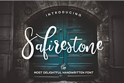 Safirestone Font + Extras, a Script Font by Flycatcher Design (Thumbnail 1 of 6)
