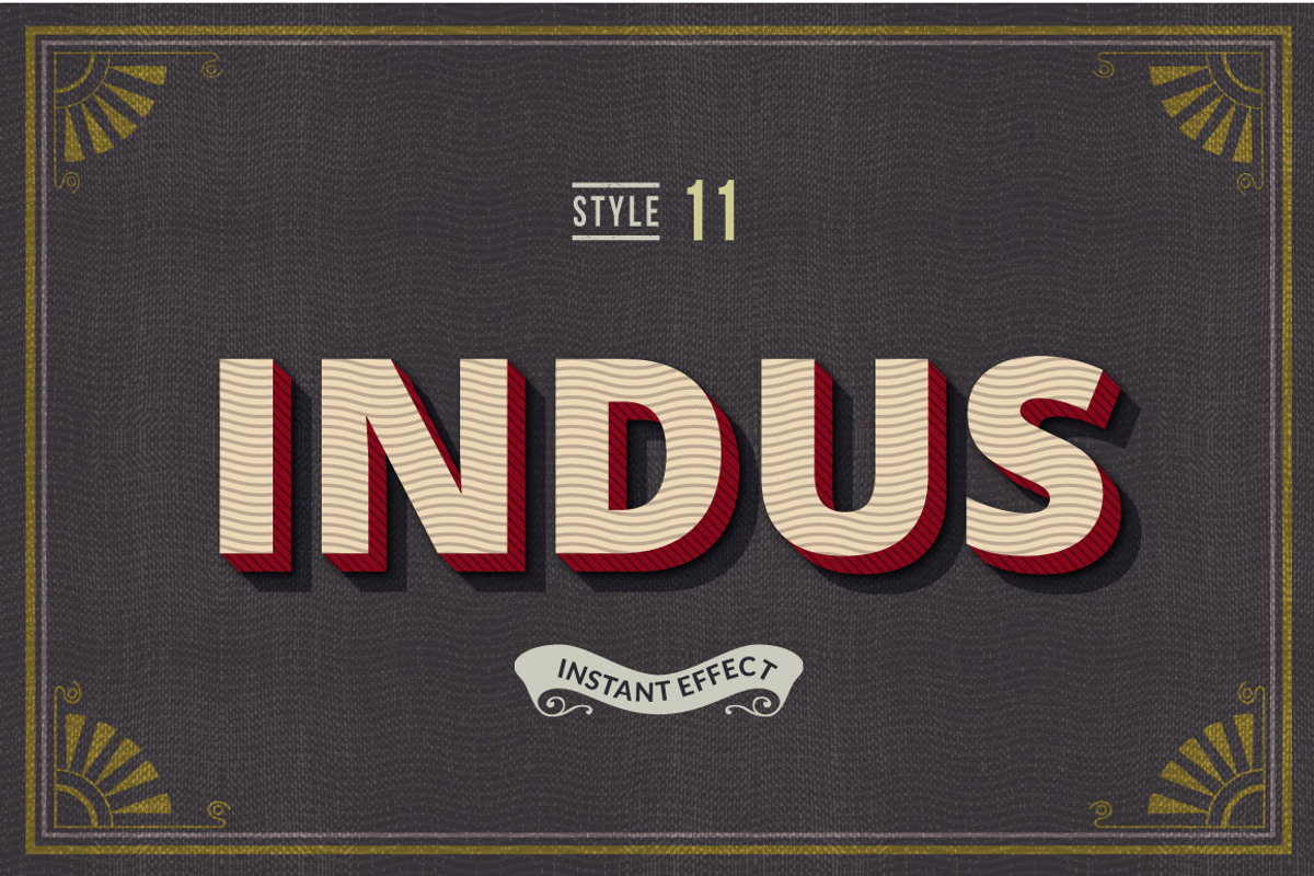 Vintage Text Effects (Illustrator), a Layer Style Add-On by Vector Galore (Photo 11 of 11)