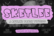 Sketlee, a Sans Serif Font by graphicook (Thumbnail 1 of 10)