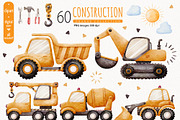 Construction Vehicle Clipart, a Transportation Illustration by TitaLivingArt (Thumbnail 1 of 10)