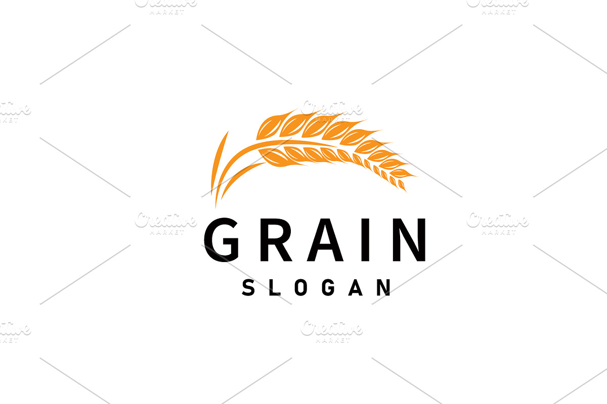 Organic Rice Wheat Logo Agriculture, a Branding & Logo Template by Maylianaw28