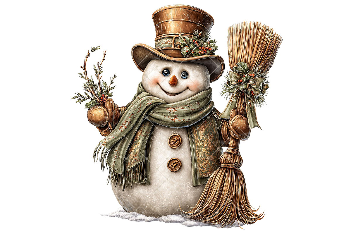 Cozy Snowman Clipart JPG, an Illustration by Memories By Lea (Photo 16 of 17)