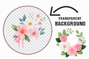 Coquette Floral Frames Clipart, an Illustration by Libby Wishes (Thumbnail 4 of 7)
