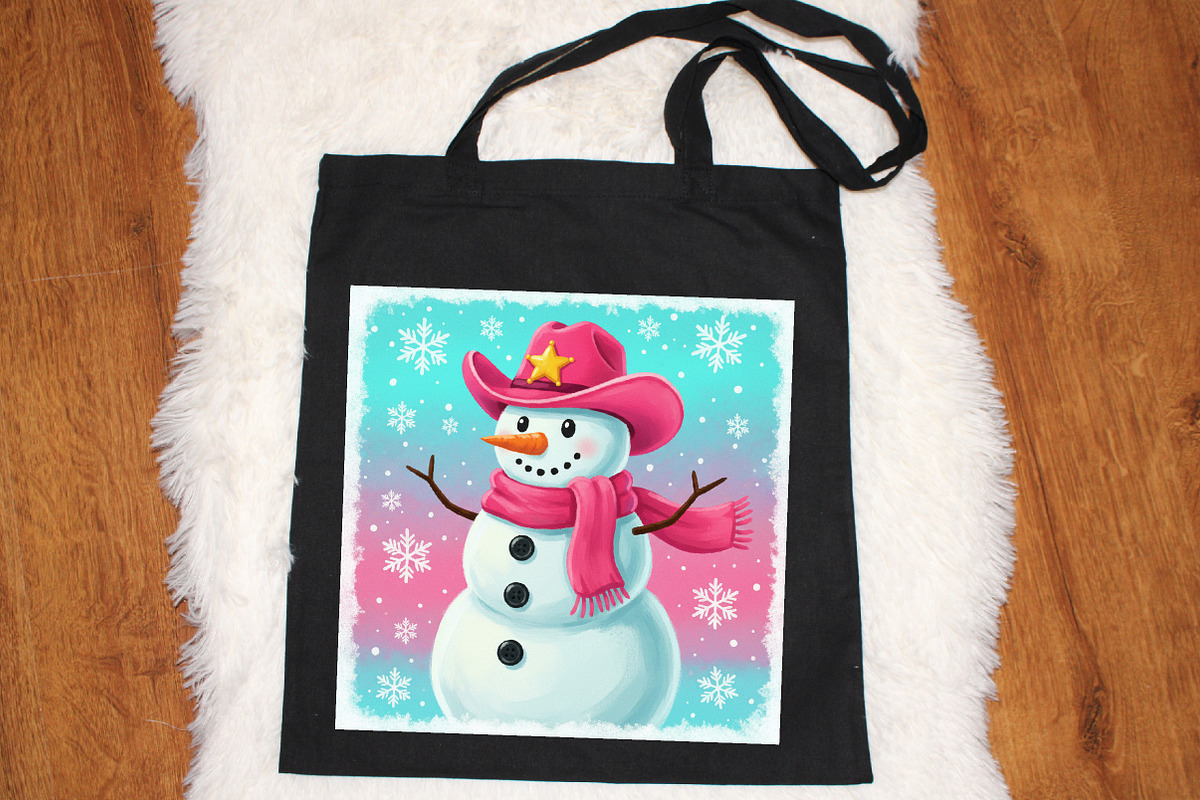 Preppy Western Snowman Brushstroke, an Illustration by SinaCreation (Photo 3 of 7)