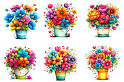 Whimsical Easter Flower Bucket Clipa, an Illustration by Designworld (Thumbnail 6 of 6)