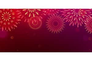 Firework vector background, an Illustration by Zaie
