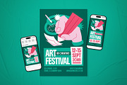 Art Festival Event Flyer Set, a Flyer Template by The Good Store (Thumbnail 1 of 2)