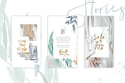 CANVA Watercolor Instagram Pack, a Social Media Template by Eviory (Thumbnail 2 of 10)