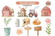 Watercolor Village Gardening Clipart, an Object Illustration by TatiMockup (Thumbnail 6 of 7)