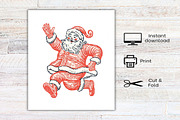 Christmas Santa Claus Clipart, an Illustration by Canvas Craft (Thumbnail 8 of 8)