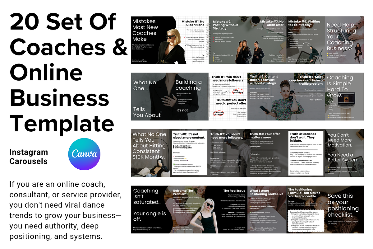 20 Set Of Online Coaches Carousels, a Social Media Template by thecyella.co (Photo 1 of 6)