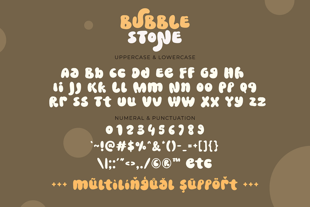 Bubble Stone - Cute Retro Font