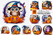 Halloween Owl Sublimation PNG Bundle, a Graphic by Clipart Bloom (Thumbnail 1 of 11)