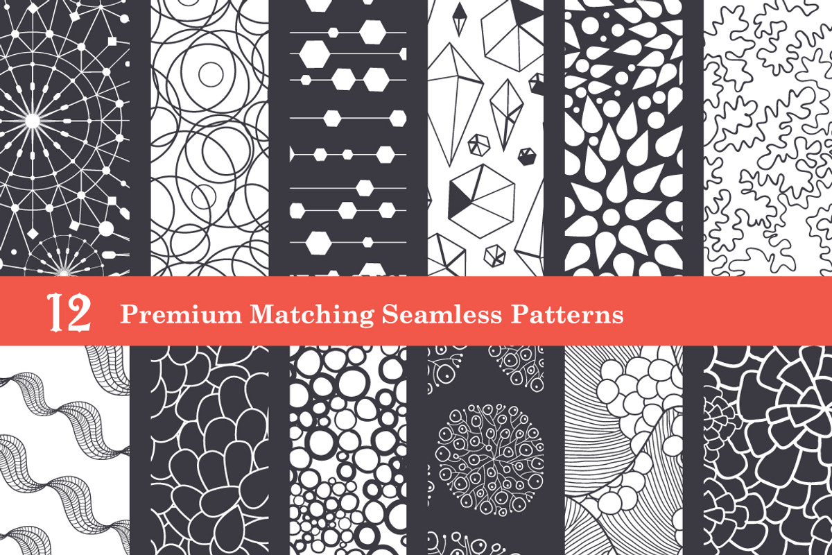 12 Premium Abstract Textures b&w, a Pattern Graphic by Oksancia's Surface Design (Photo 2 of 2)