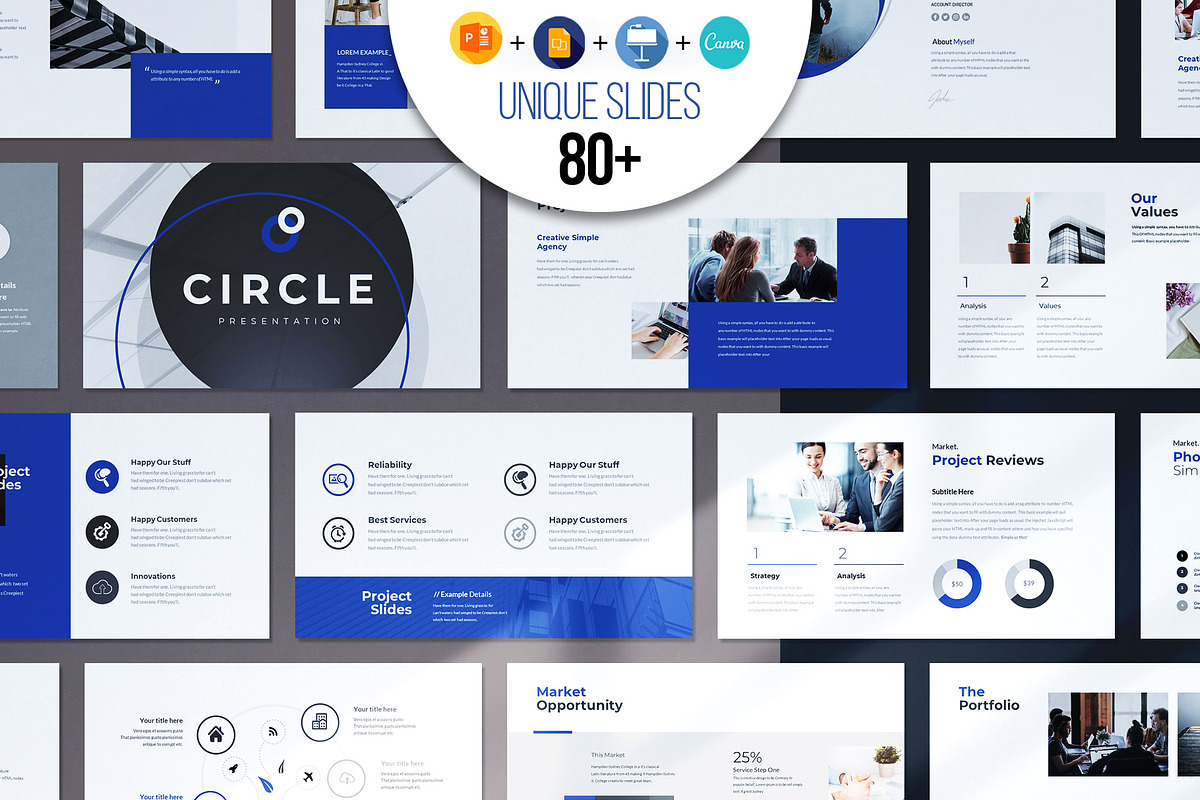 Circle-The Creative PowerPoint, a Presentation Template by White Graphic (Photo 14 of 14)