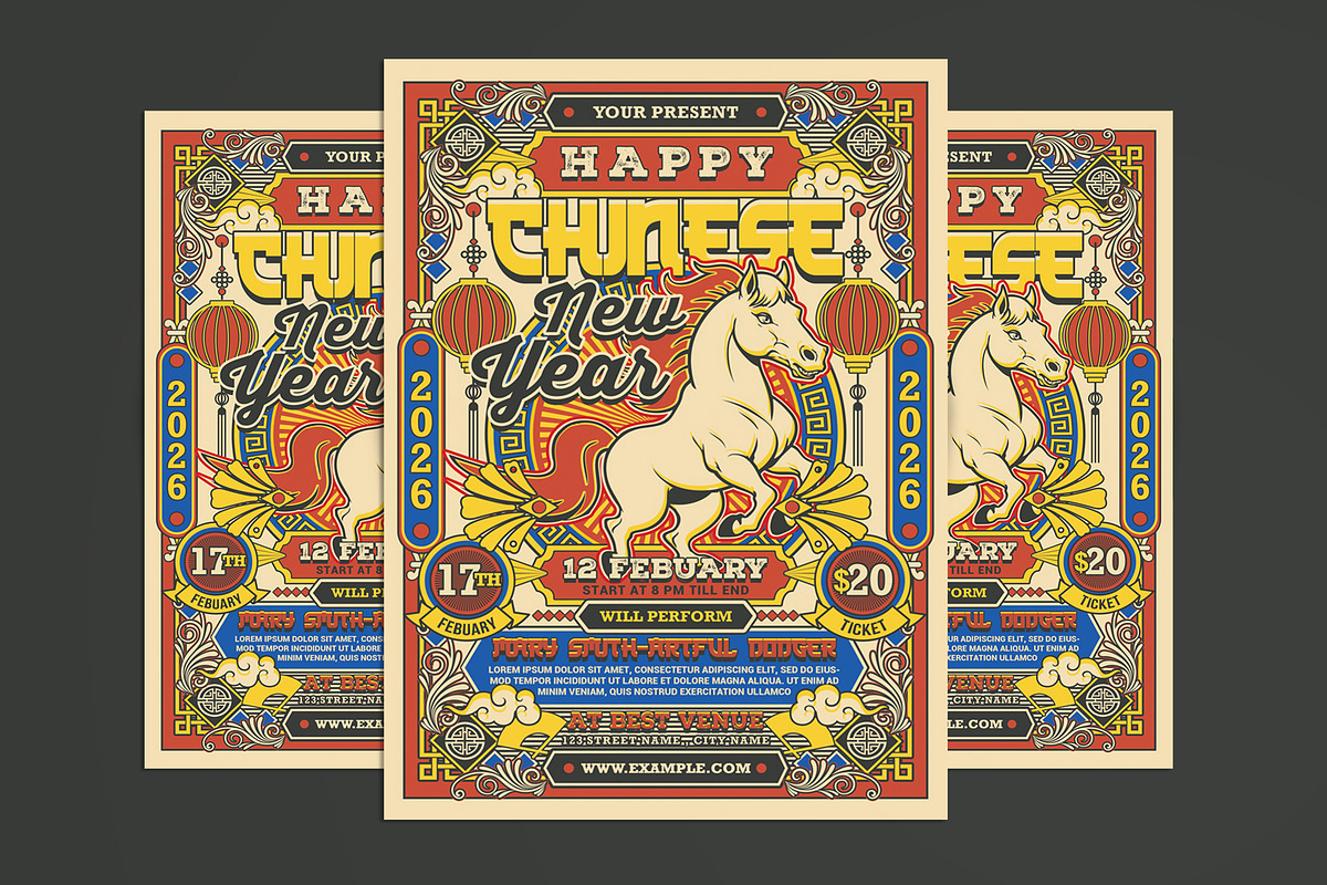 Chinese New Year Flyer, a Flyer Template by Muhamad Iqbal hidayat (Photo 1 of 4)