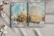 Venice watercolor, junk magazine, a Pattern Graphic by NastiaDesignsPrints (Thumbnail 4 of 5)