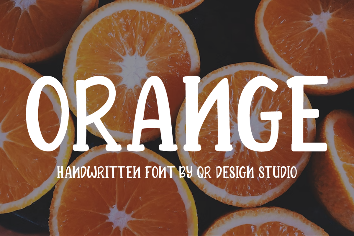 Autumn Orange, a Handwritten Font by QR Design Studio (Photo 3 of 9)