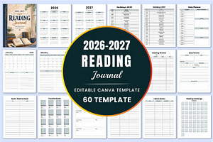 2026–2027 Reading Journal, a Stationery Template by Shumaya