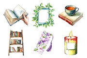 Books Lovers Clipart, an Illustration by Daily.Designs (Thumbnail 3 of 5)