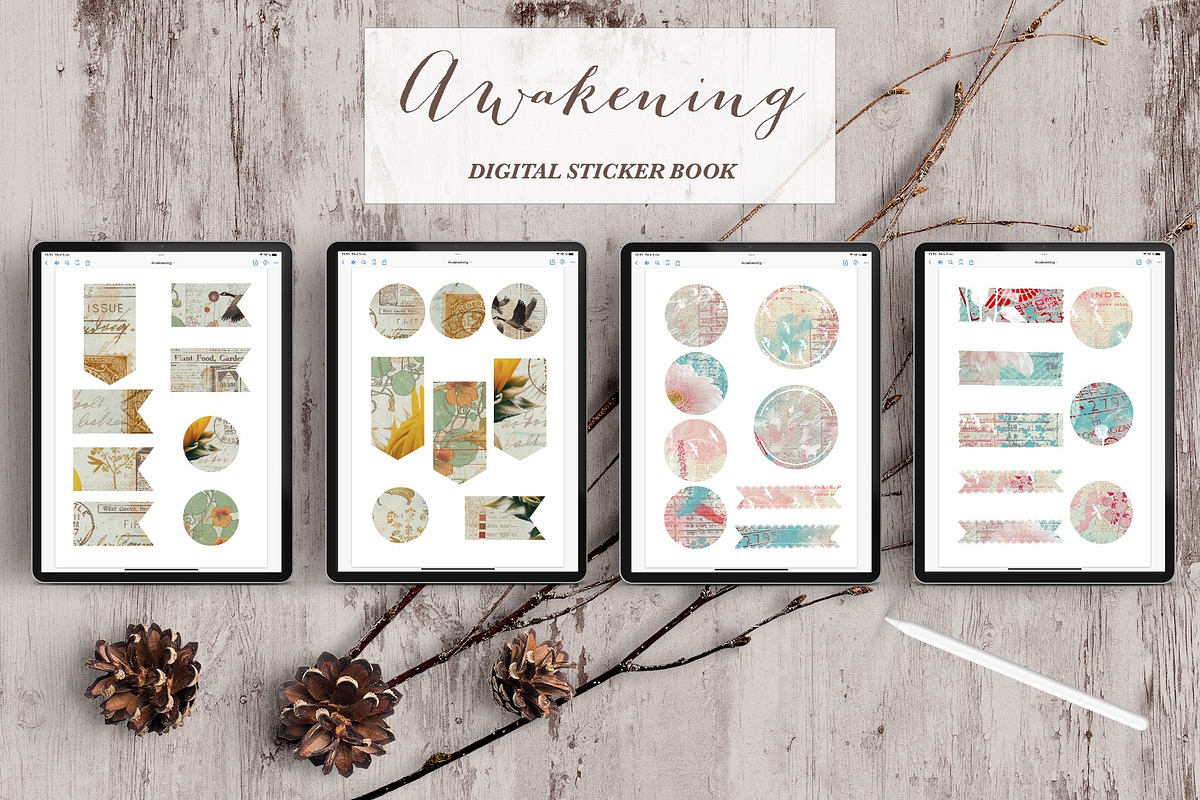 Awakening - Digital Stickers, a Decorative Illustration by LuOtero (Photo 4 of 5)