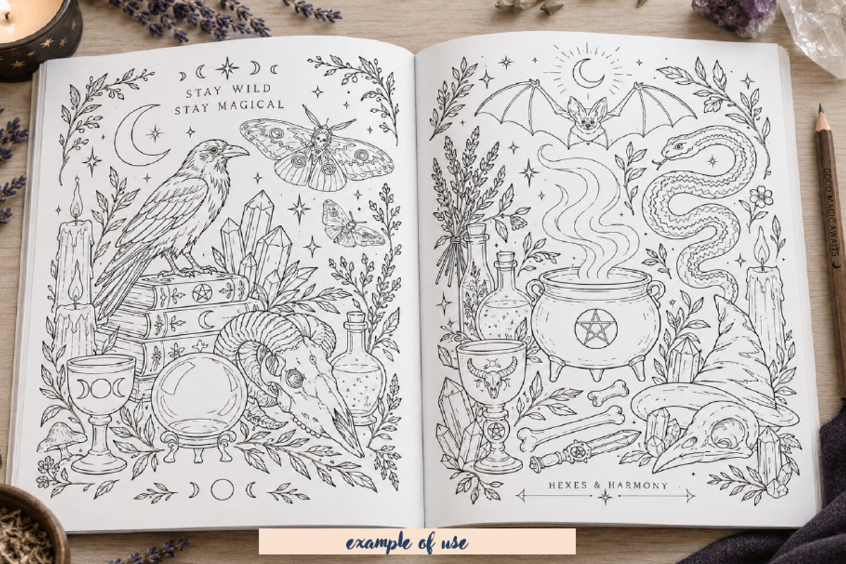 Witchcraft & Occult Vector, an Object Illustration by Elena Mykhailenko (Photo 5 of 7)