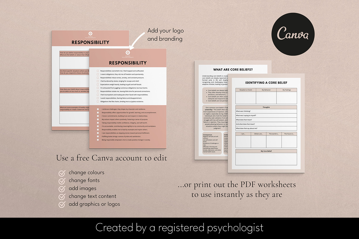 Core Beliefs Canva Template Bundle, a Templates & Theme by Miri Campbell (Photo 4 of 5)