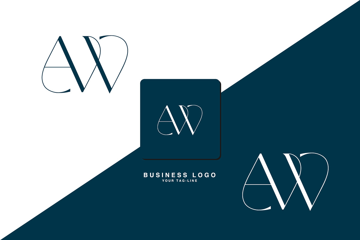 AW, WA, Abstract Logo Design, a Branding & Logo Template by art_creater