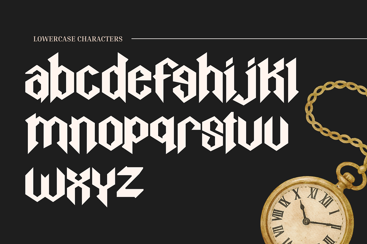 Black Rustik - Blackletter Logo Font, a Blackletter Font by Illushvara Design (Photo 3 of 13)