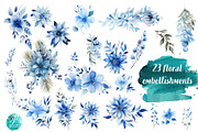 Blue Watercolor Christmas Decor Clip, a Seasonal Illustration by Verdigris Studios (Thumbnail 3 of 4)