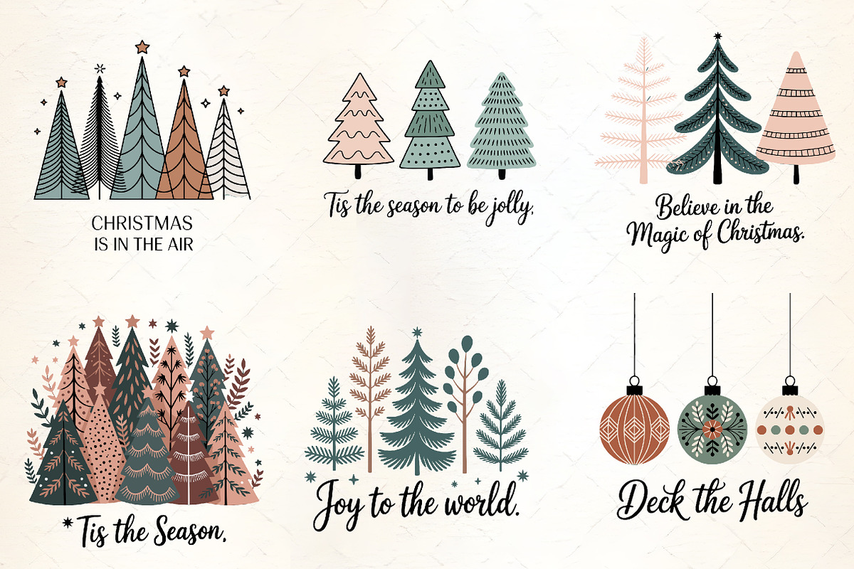 Boho Christmas PNG Bundle, an Illustration by CrexoraLab (Photo 3 of 5)