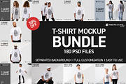 T-Shirt Mockup Bundle, a Shirt Mockup by Freeman Studio (Thumbnail 1 of 13)