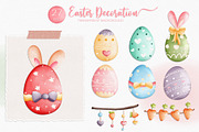 Watercolor Easter Bunny Gnome Bundle, a Decorative Illustration by Apixsala (Thumbnail 3 of 7)