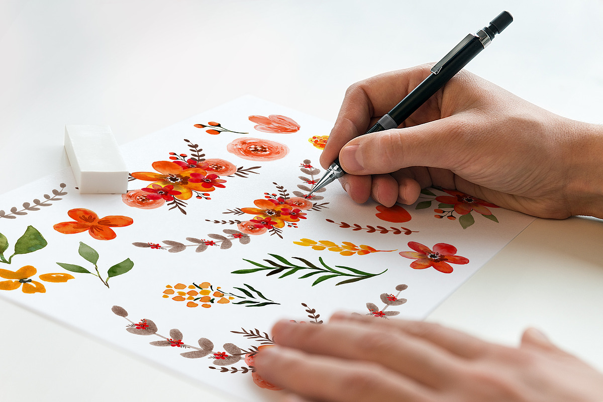 Falling in Love - watercolor clipart, an Illustration by DigitalCloud (Photo 2 of 3)