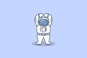 Cartoon Astronaut Illustration