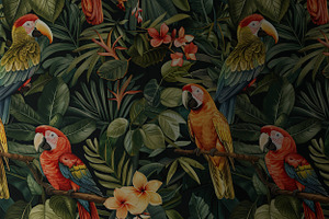 TROPICAL JUNGLE Seamless Pattern