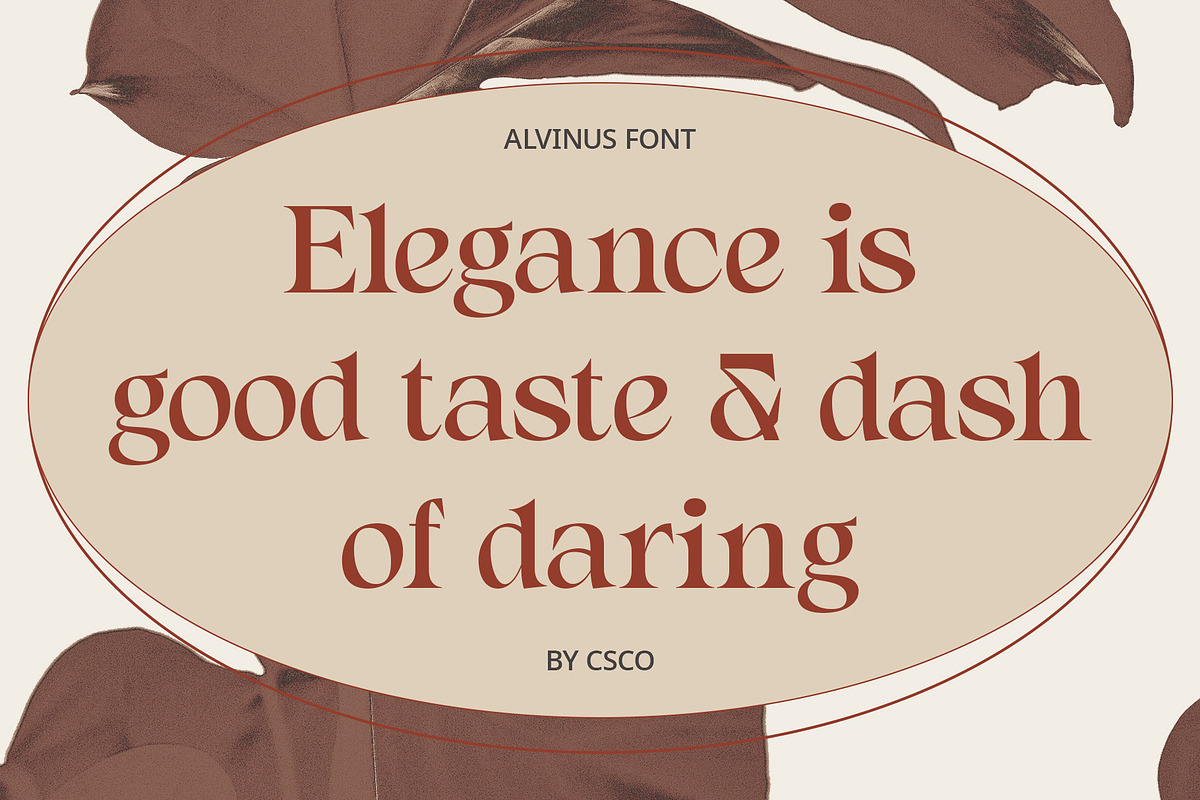 Alvinus – Elegant Font, a Serif Font by Craft Supply Co. (Photo 7 of 8)