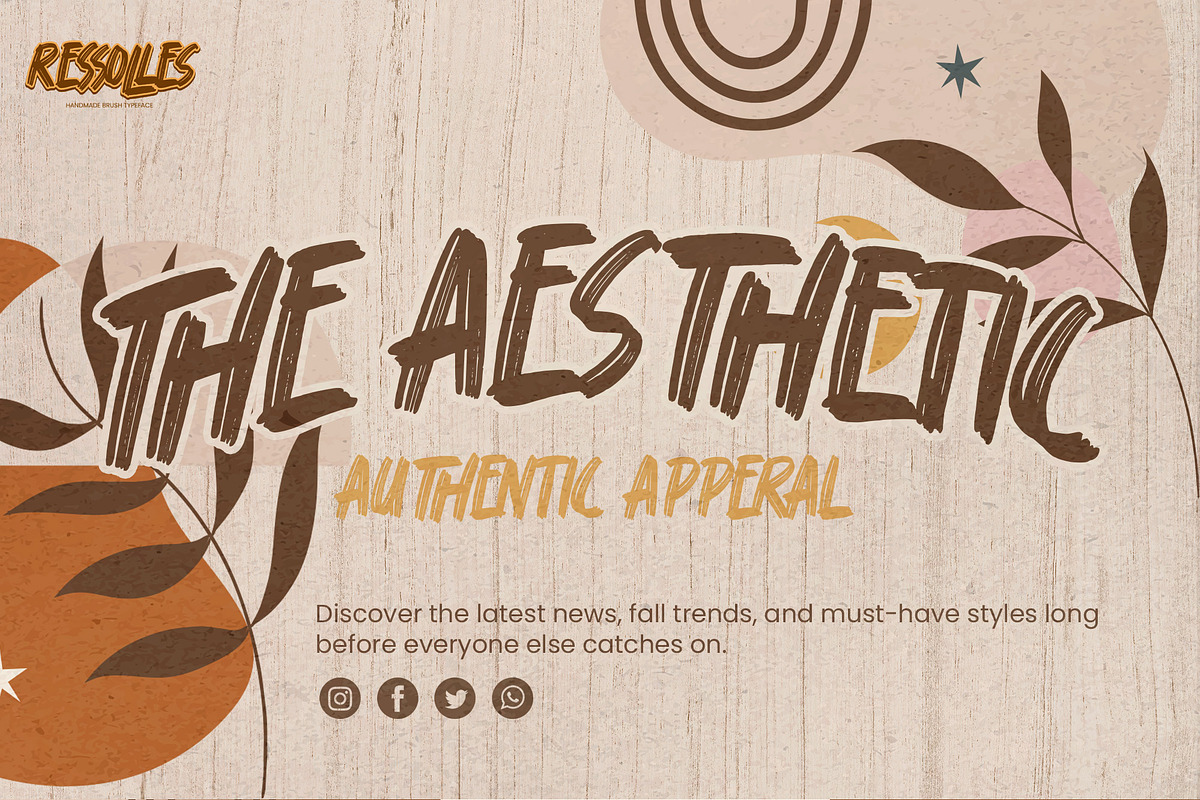 Ressolles - Handmade Brush Typeface, a Sans Serif Font by Gassstype (Photo 2 of 8)