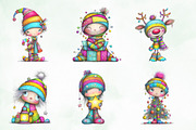Whimsical Christmas Baby Kid Clipart, an Illustration by Creative Art (Thumbnail 4 of 11)