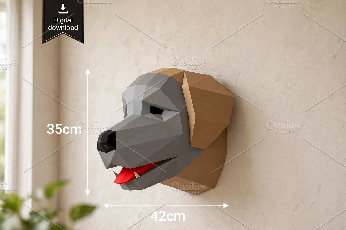 Leonberger Trophy - 3d papercraft, a Card Template by PAPER amaze (Photo 1 of 4)