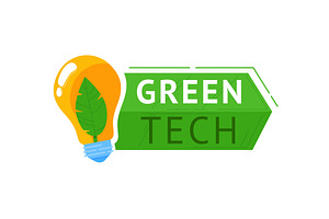 Light bulb with leaf inside tag