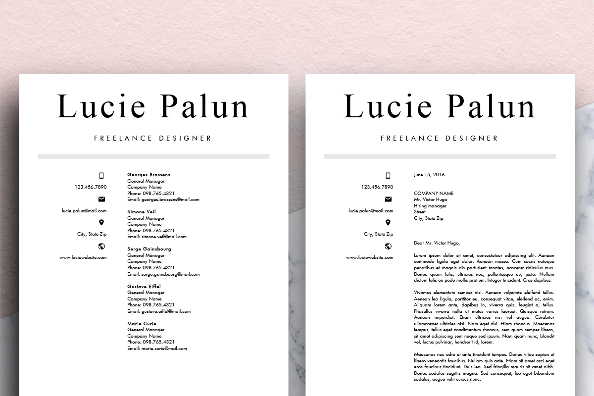 Modern CV (MS Word) | Lucie, a Resume Template by Priiiiiiiiiiiiiint ! (Photo 2 of 2)