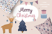 Merry Christmas. Cards & patterns, an Animal Illustration by Guvi-Design (Thumbnail 1 of 10)