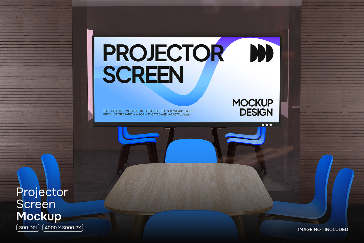Projector Screen Mockup, an Advertising Mockup by Permadi Creative (Photo 1 of 3)