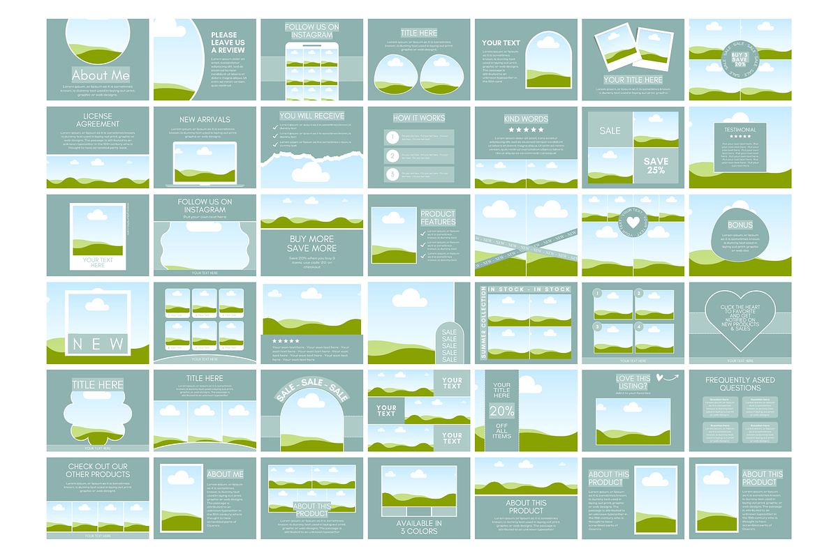 Green Etsy Listing Templates, a Branding & Logo Template by SunshineStudioBoutique (Photo 4 of 7)