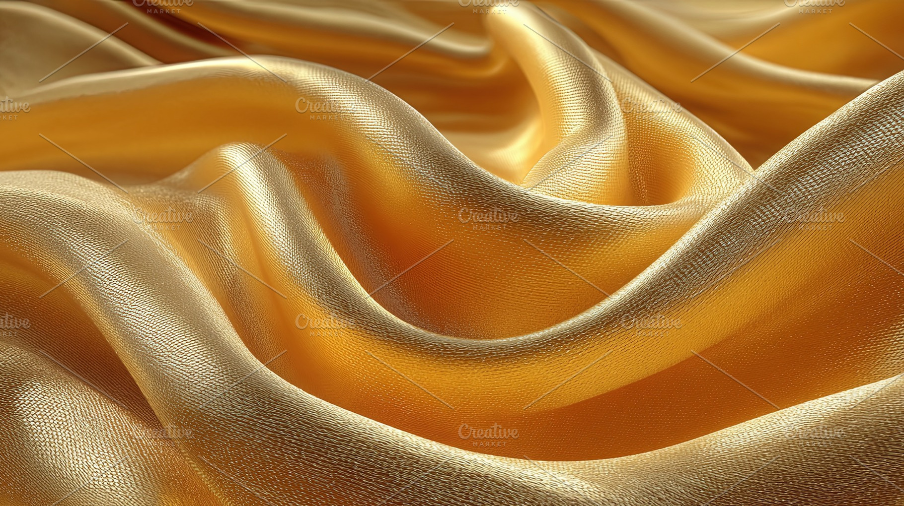 Golden Silk Fabric Waves, a Background Photo by Ales Munt